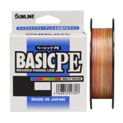 Шнур SUNLINE Basic PE 4 цв.multicolor 150м р-р 0,6, 0,132мм(Япония)