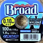 Леска OWNER Broad New 100м 0,10мм(Япония)