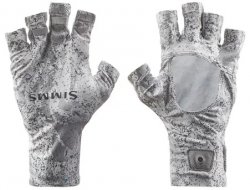Перчатки SIMMS SolarFlex Half-Finger SunGlove цв.back eddy white р-р XL(Камбоджа)