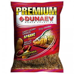 Прикормка DUNAEV-PREMIUM Карп-Сазан-Карась жареный арахис 1кг(Россия)