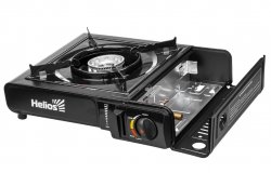 Плита газовая HELIOS портативная в кейсе, переходник HS-BDZ-155B(Китай)